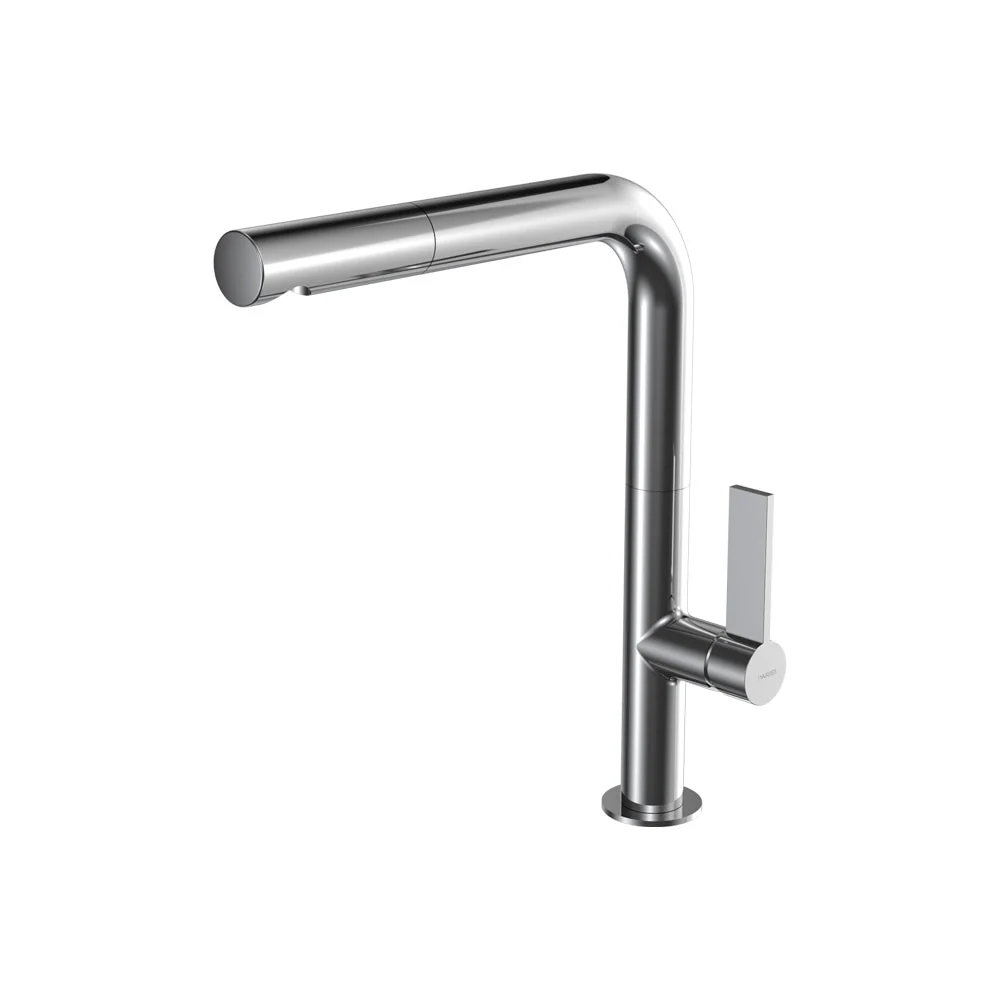 Parisi Ergo 30 Kitchen Mixer with Straight Spout and Pull Out Spray - Chrome