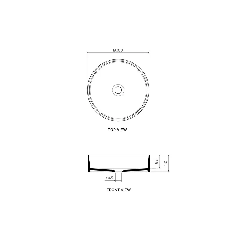 Parisi Fino Round Solid Surface 38 Wash Basin - Image 2
