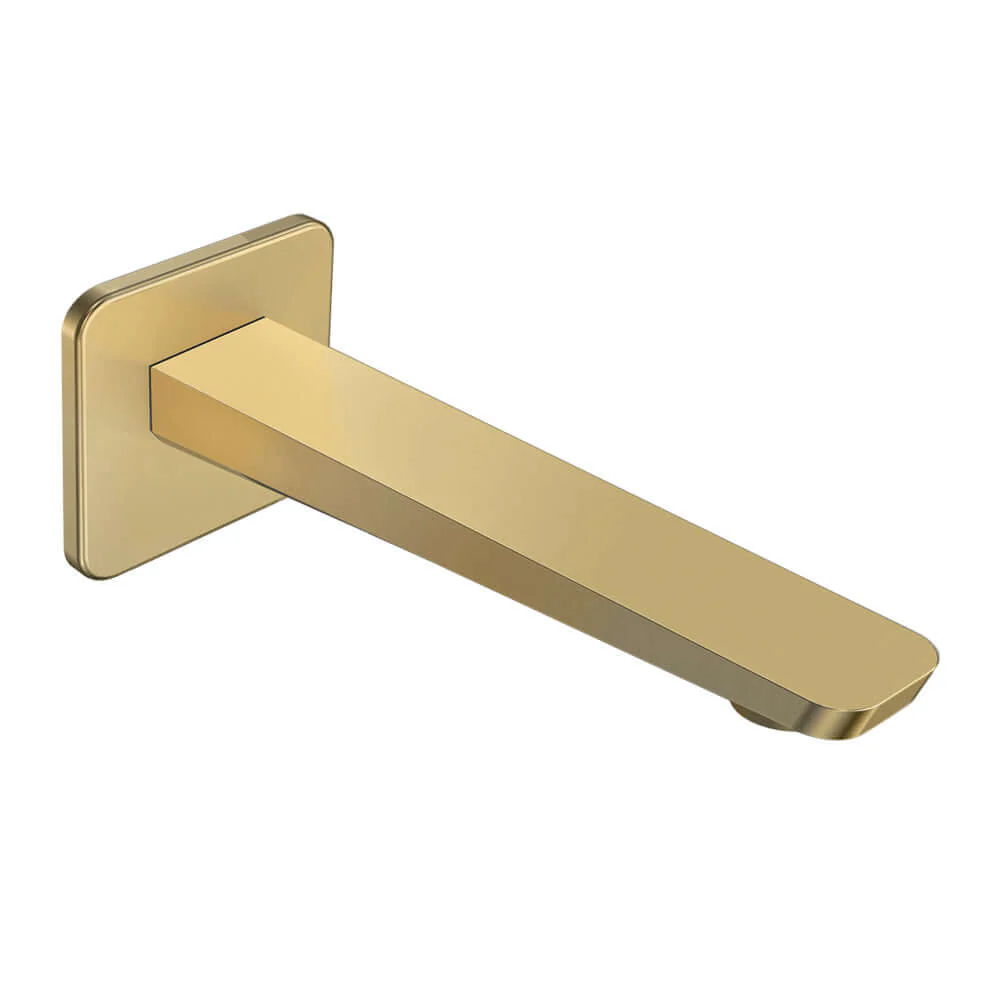 Parisi Float Wall Bath Spout 180mm - Brushed Brass