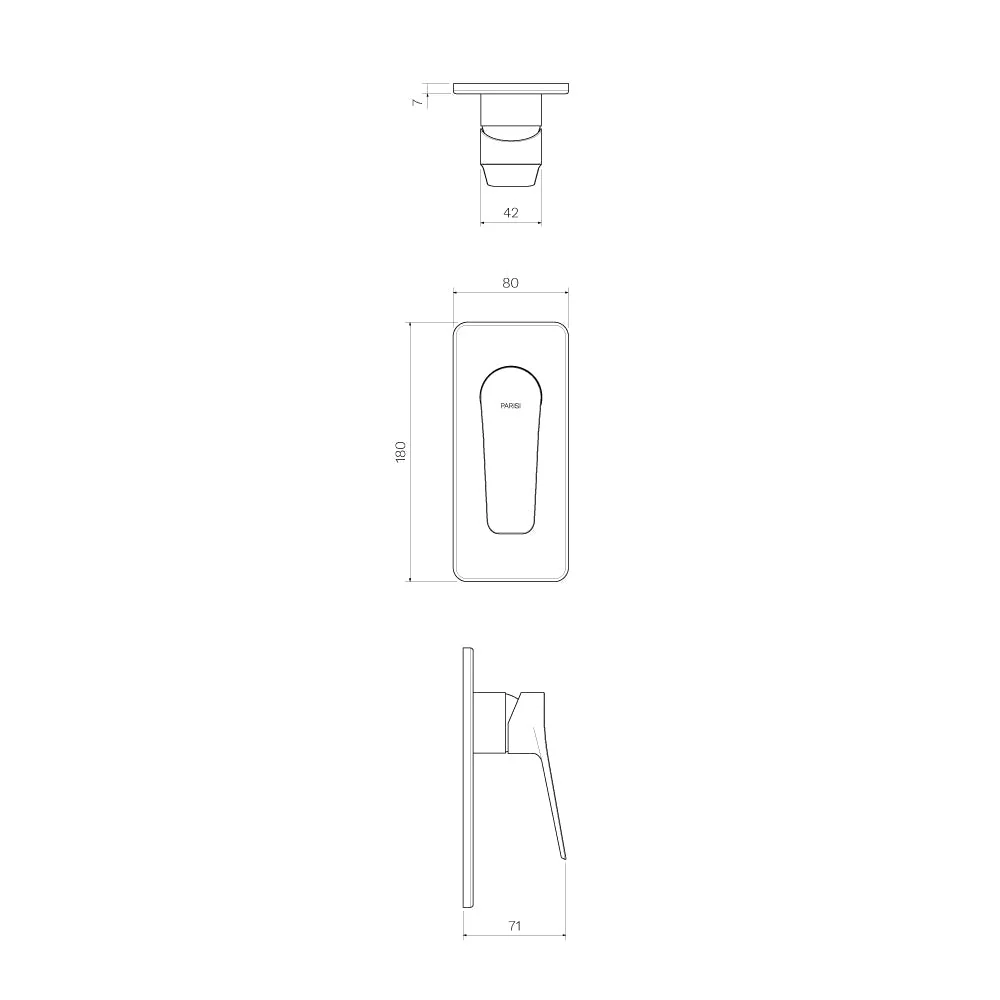 Parisi Float Wall Mixer - Fucile - Image 2