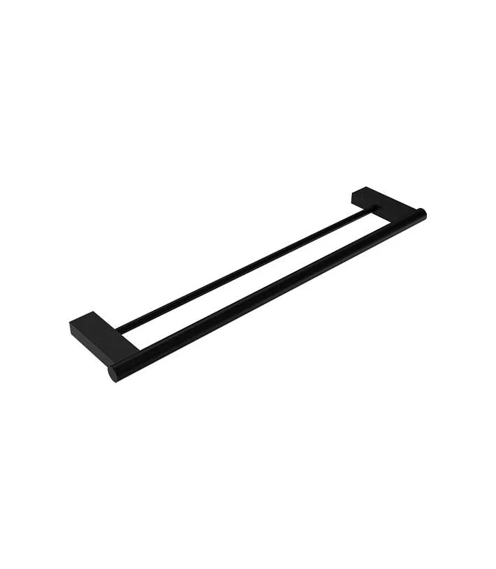 Parisi L'Hotel Double Towel Rail 600mm - Matt Black