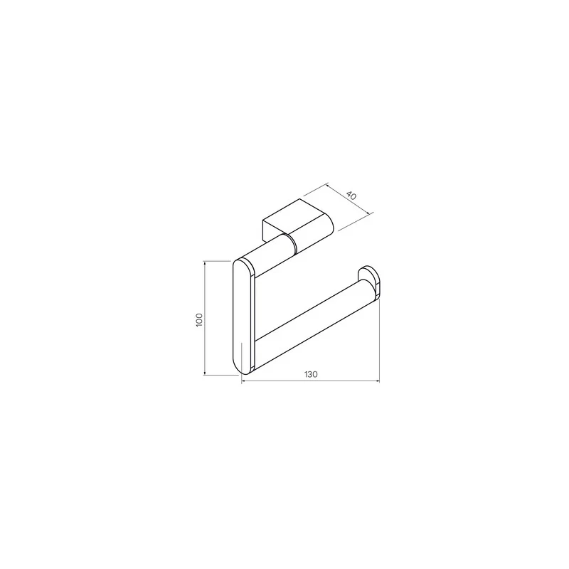 Parisi L'Hotel Toilet Roll Holder (Right) - Brushed Nickel - Image 2