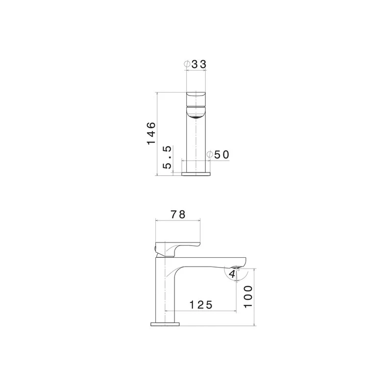 Parisi Linfa II Basin Mixer - Matt Black - Image 2