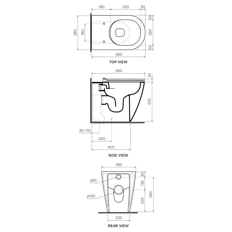 Parisi Link Wall Faced Pan - White Gloss - Image 2