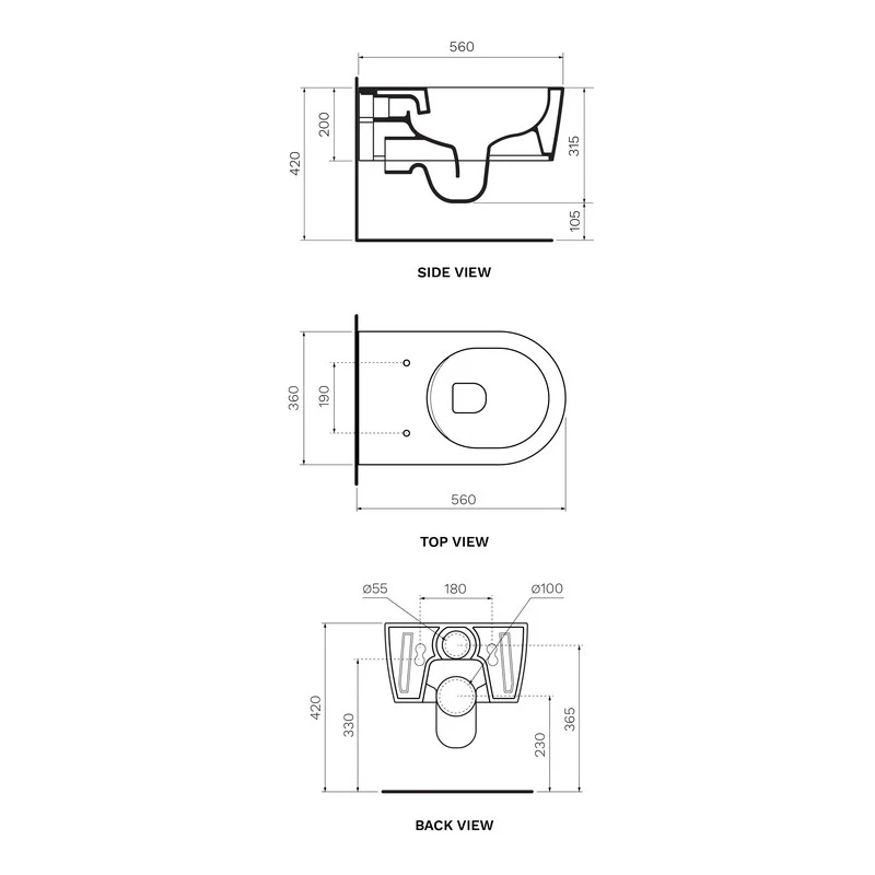 Parisi Link Wall Hung Pan - Milky White - Image 2