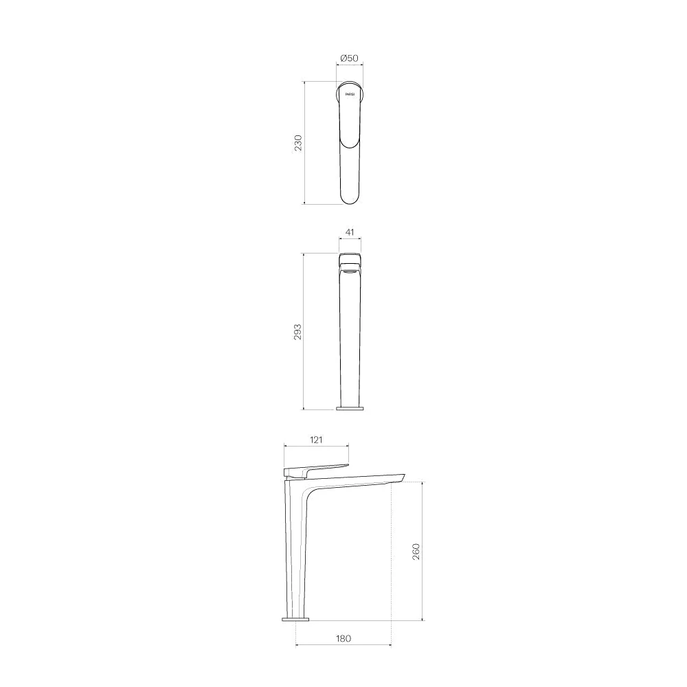 Parisi Loom High Basin Mixer - Chrome - Image 2