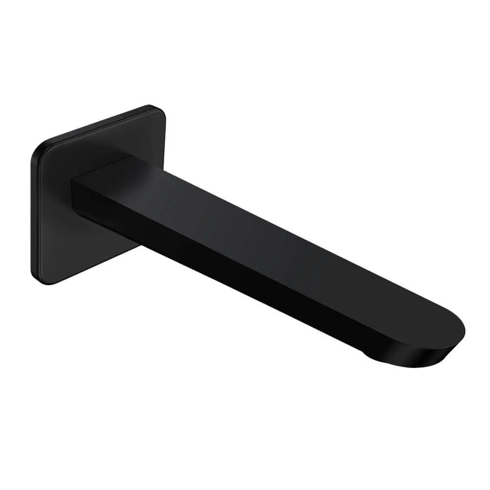 Parisi Loom Wall Bath Spout 180mm - Matt Black