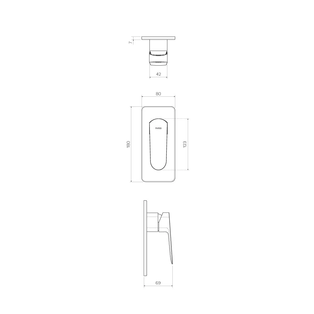 Parisi Loom Wall Mixer - Brushed Brass - Image 2