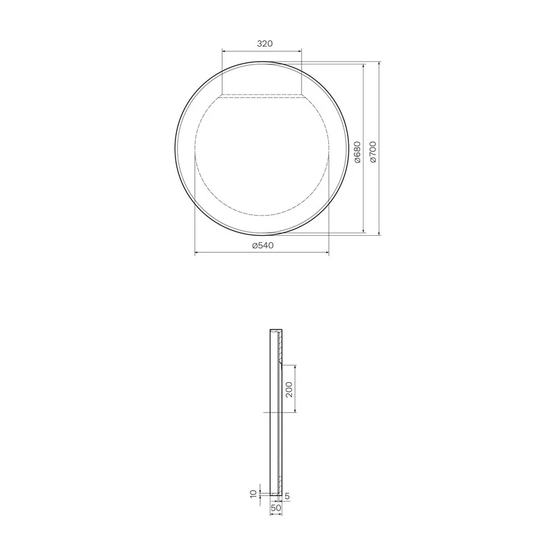 Parisi Pure Oval Mirror Semi Gloss White - Image 2