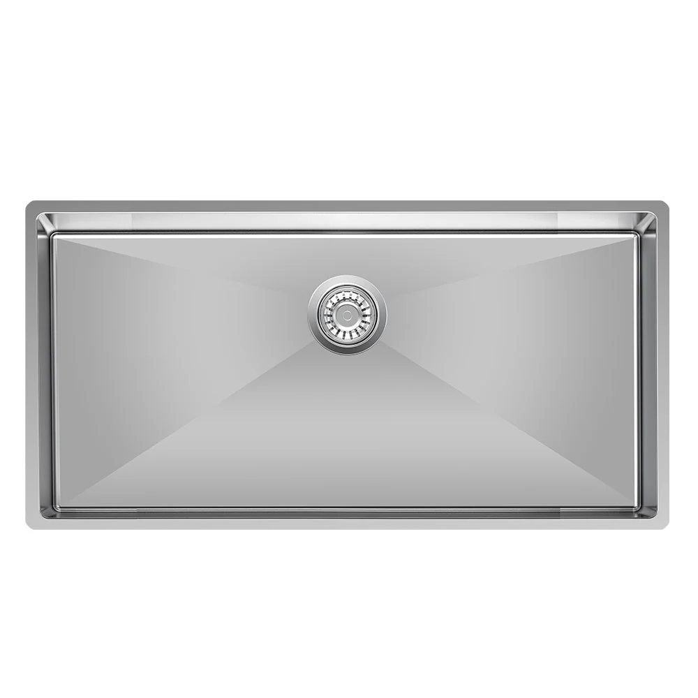 Parisi Quadro Sink Deep Single Bowl 865mm - Stainless Steel