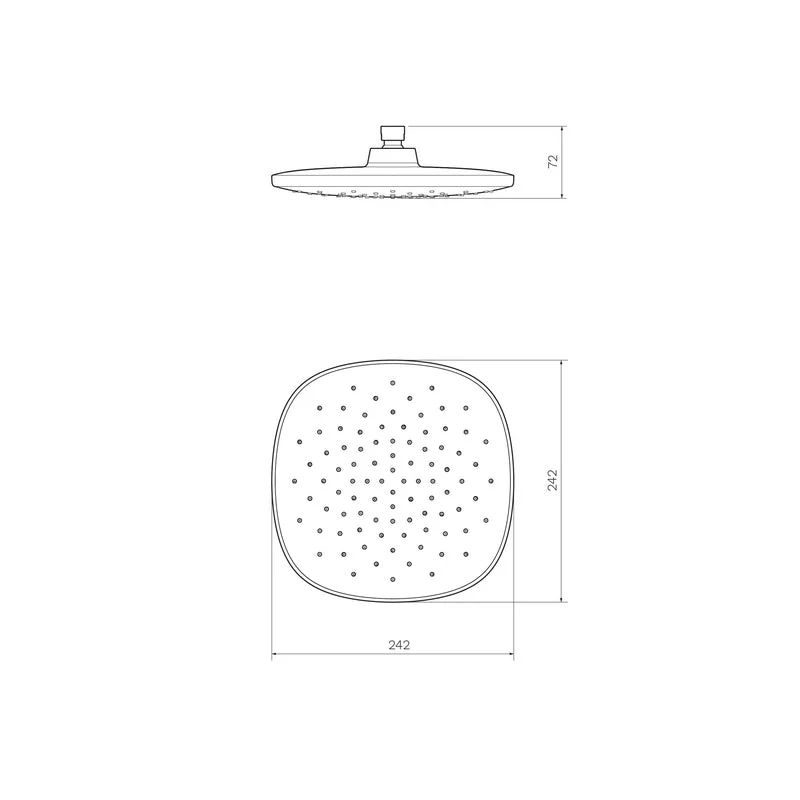 Parisi Quasar II Shower Head 240mm - Chrome - Image 2