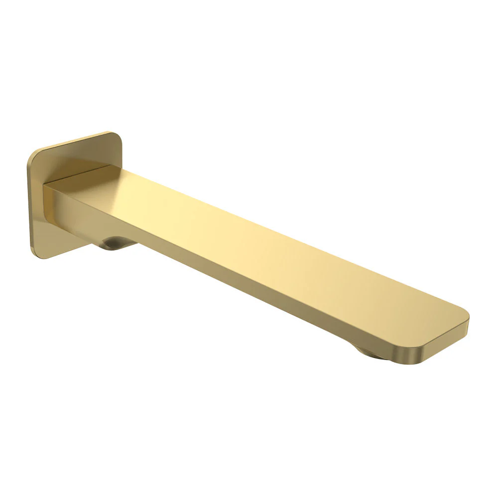Parisi Quasar II Wall Bath Spout 190mm - Brushed Brass