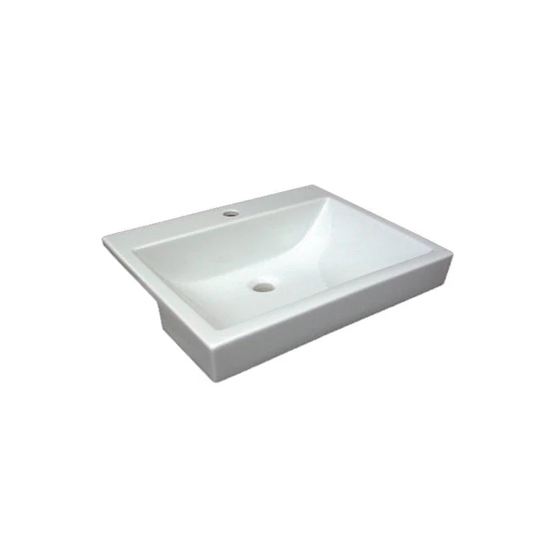 Parisi Quasar Semi Recessed Basin with Tap Landing