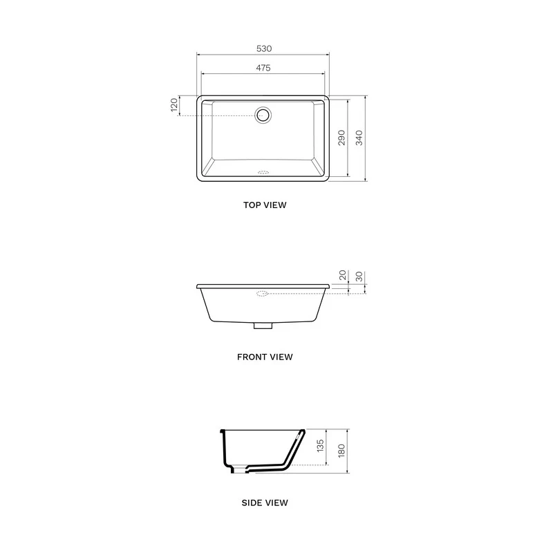 Parisi Slim II Undercounter Basin - Image 2
