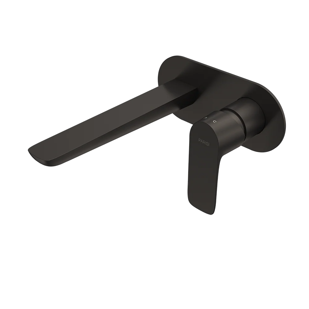 Parisi Slim II Wall Mixer with 190mm Spout on Elliptical Plate - Fucile