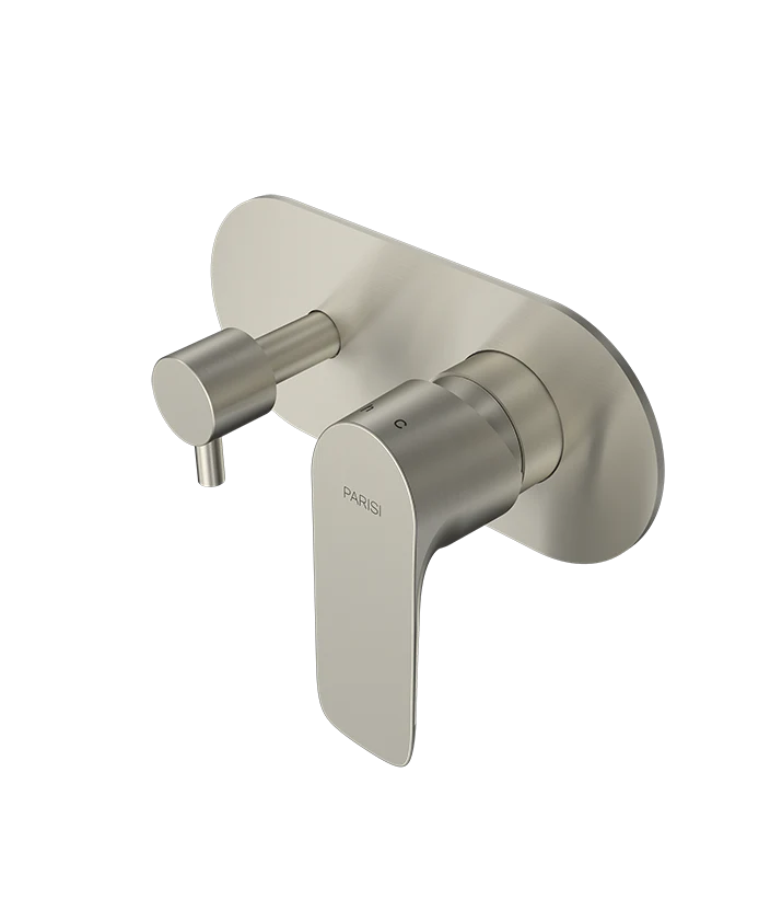 Parisi Slim II Wall Mixer with 2-Way Diverter - Brushed Nickel