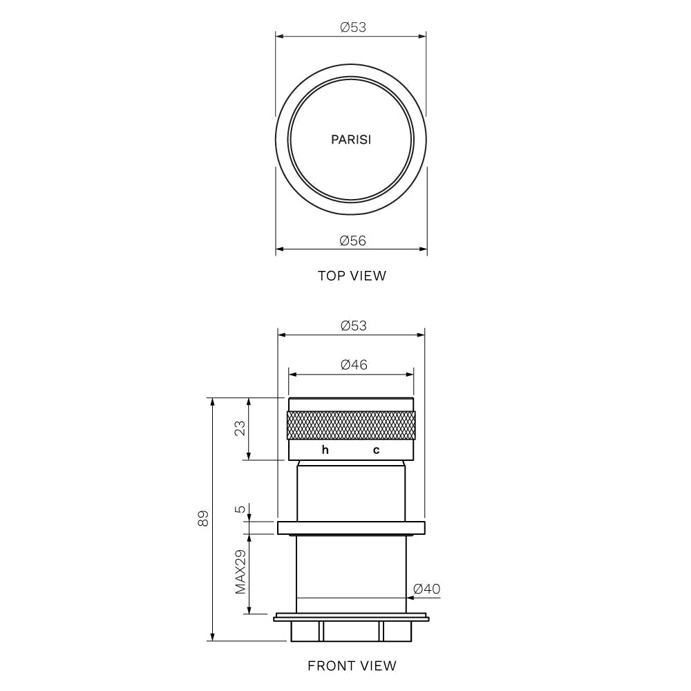 Parisi Todo II Hob Mixer - Brushed Brass - Image 2