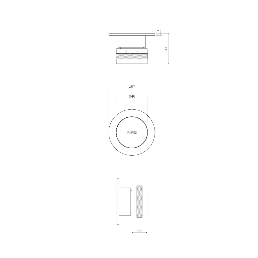 Parisi Todo II Wall Mixer - Fucile - Image 2