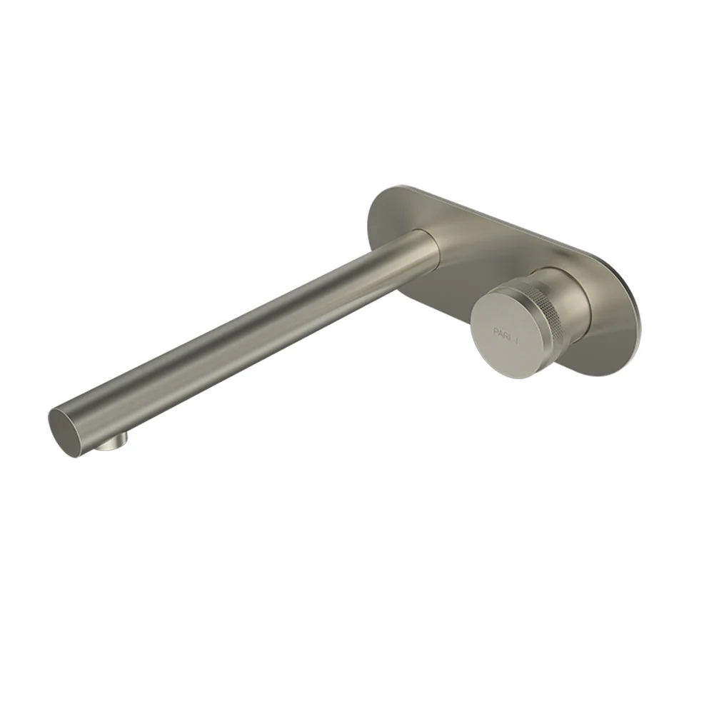 Parisi Todo II Wall Mixer with 220mm Spout on Elliptical Plate - Brushed Nickel