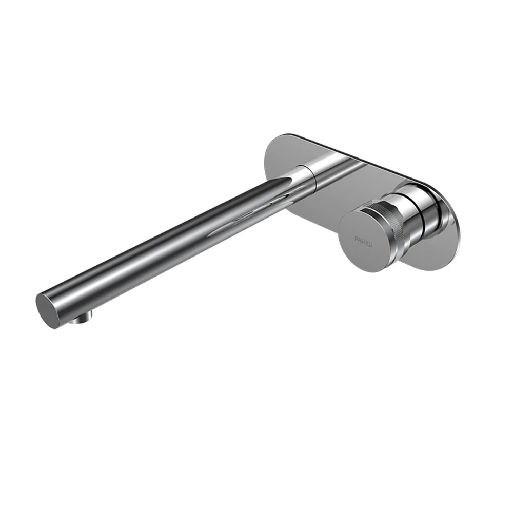 Parisi Todo II Wall Mixer with 220mm Spout on Elliptical Plate - Chrome