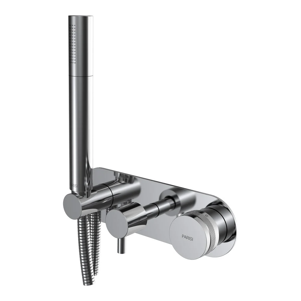 Parisi Todo II Wall Mixer with 3-Way Diverter and Handshower - Chrome