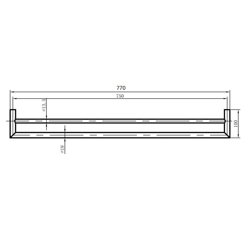 Parisi Tondo Double Towel Rail 770mm - Brushed Nickel - Image 2