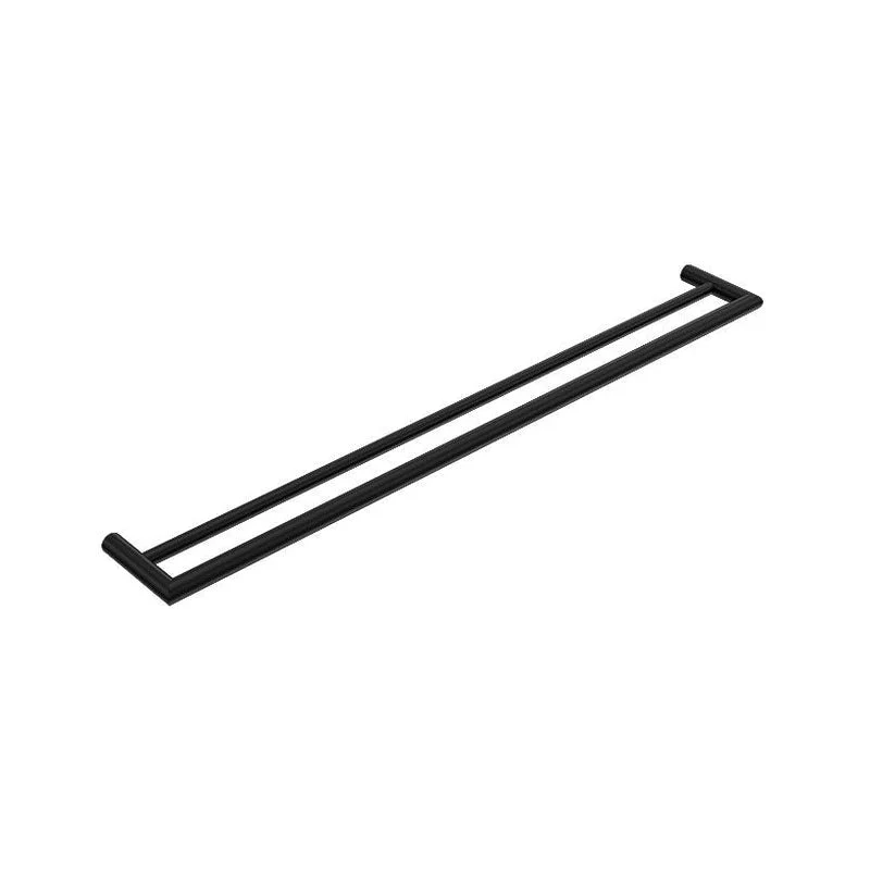 Parisi Tondo Double Towel Rail 770mm - Matt Black