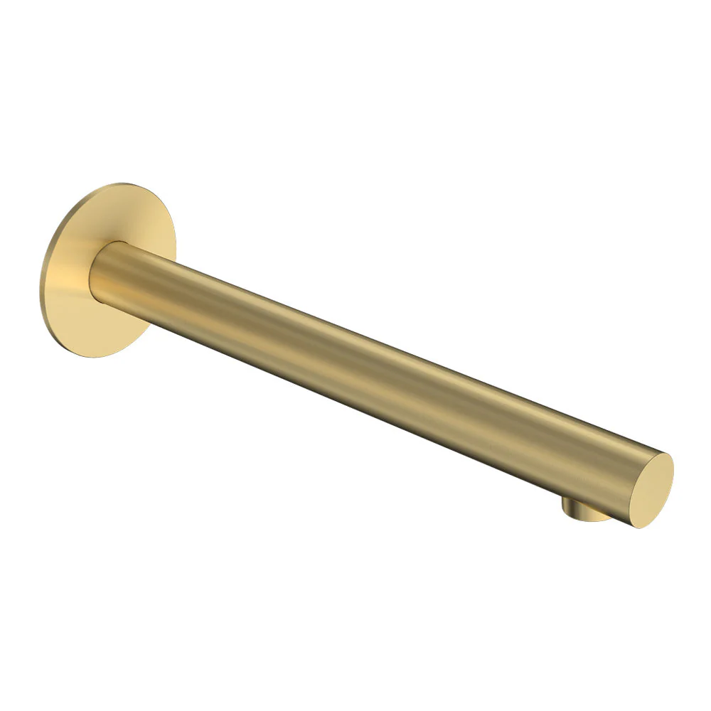Parisi Tondo II Wall Bath Spout 220mm - Brushed Brass