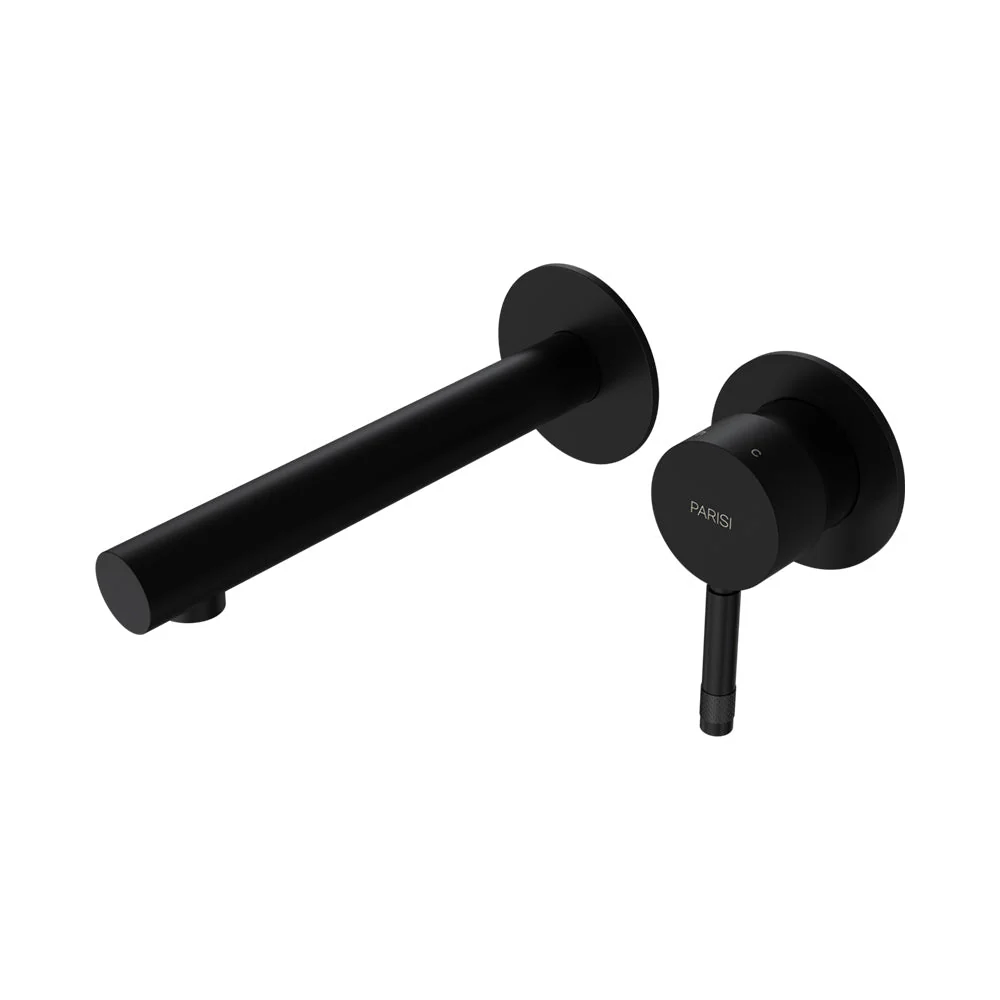Parisi Tondo II Wall Mixer with 160mm Spout (Individual Flanges) - Matt Black