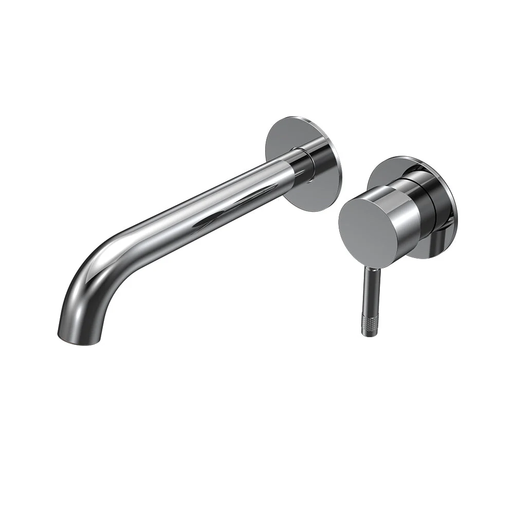 Parisi Tondo II Wall Mixer with 190mm Spout (Individual Flanges) - Chrome