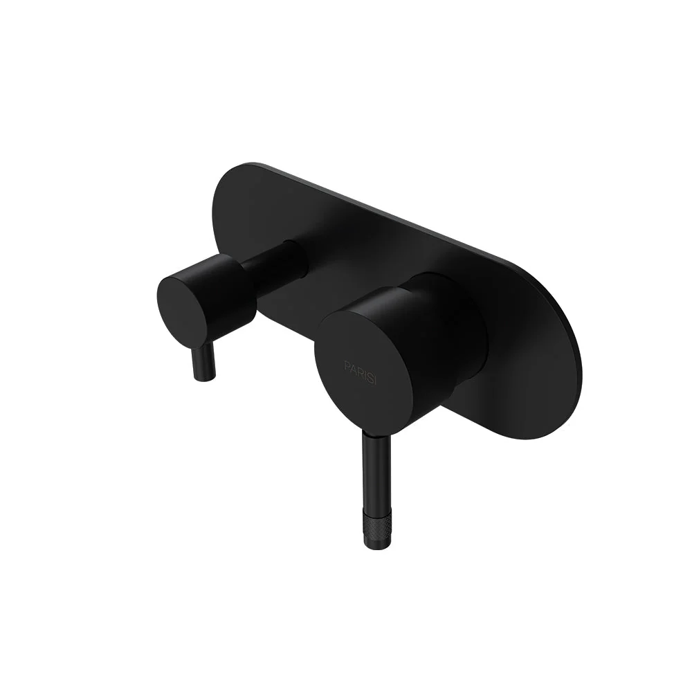 Parisi Tondo II Wall Mixer with 2-Way Diverter - Matt Black