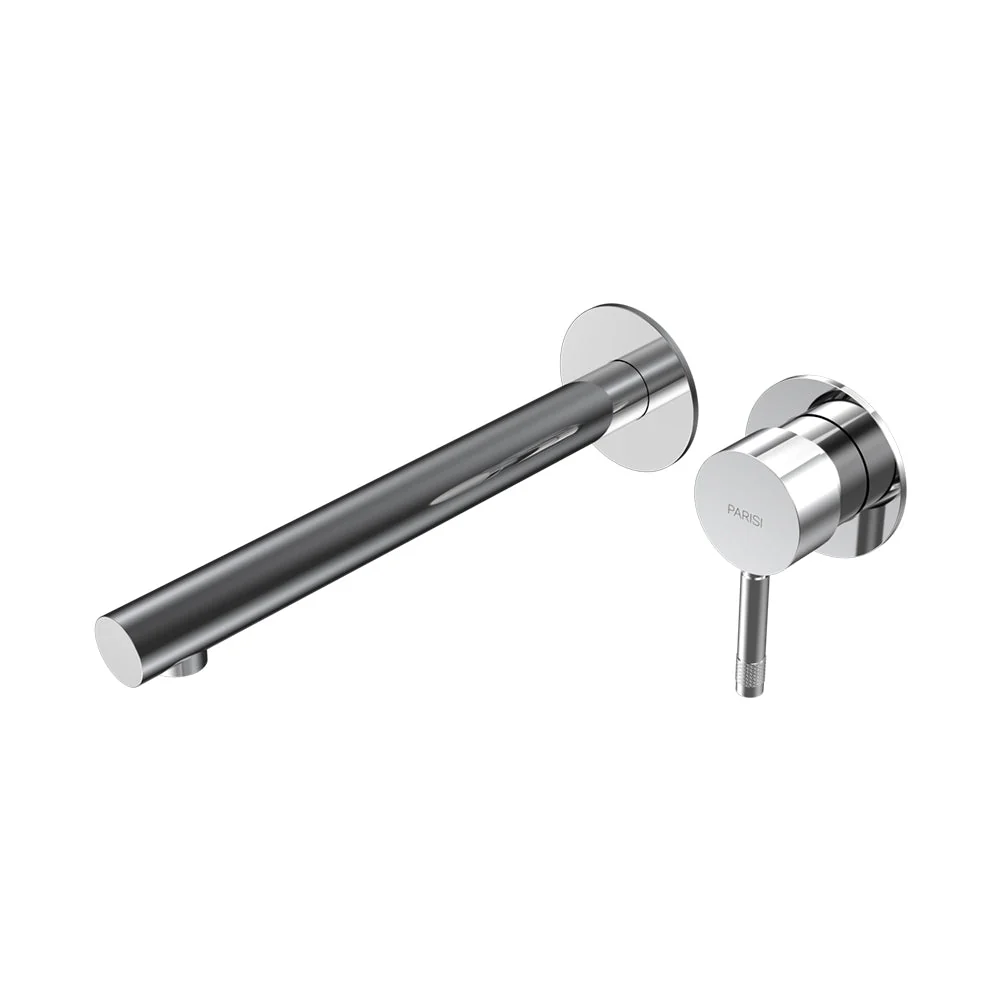 Parisi Tondo II Wall Mixer with 220mm Spout (Individual Flanges) - Chrome