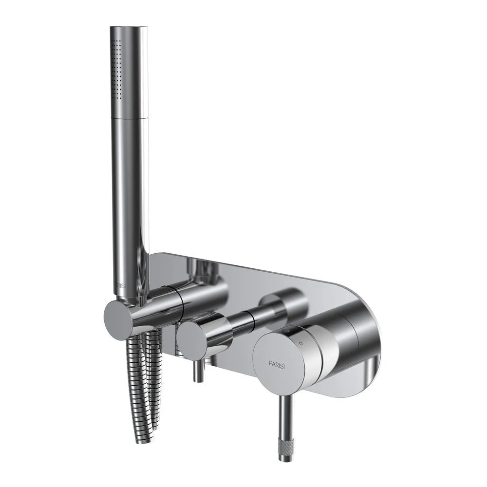 Parisi Tondo II Wall Mixer with 3-Way Diverter and Handshower - Chrome