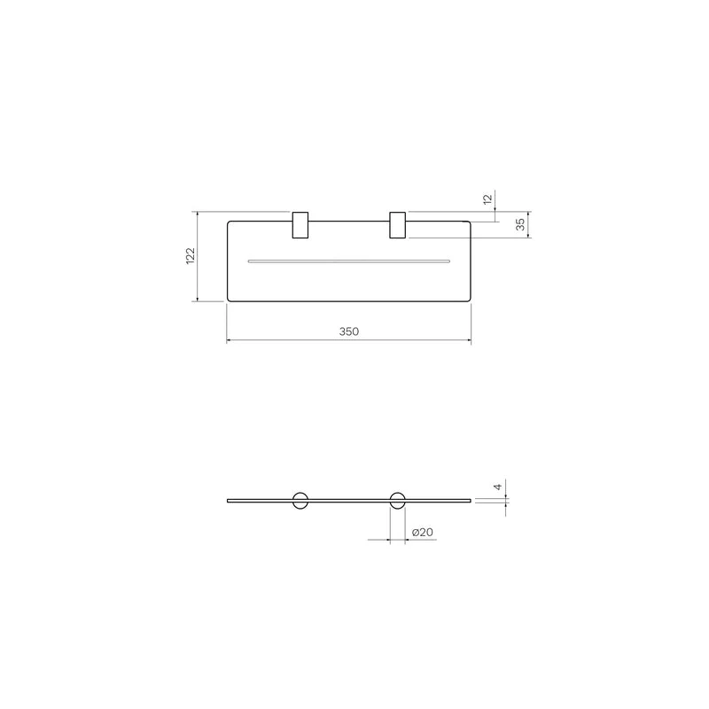 Parisi Tondo Shelf 350mm - Brushed Brass - Image 2