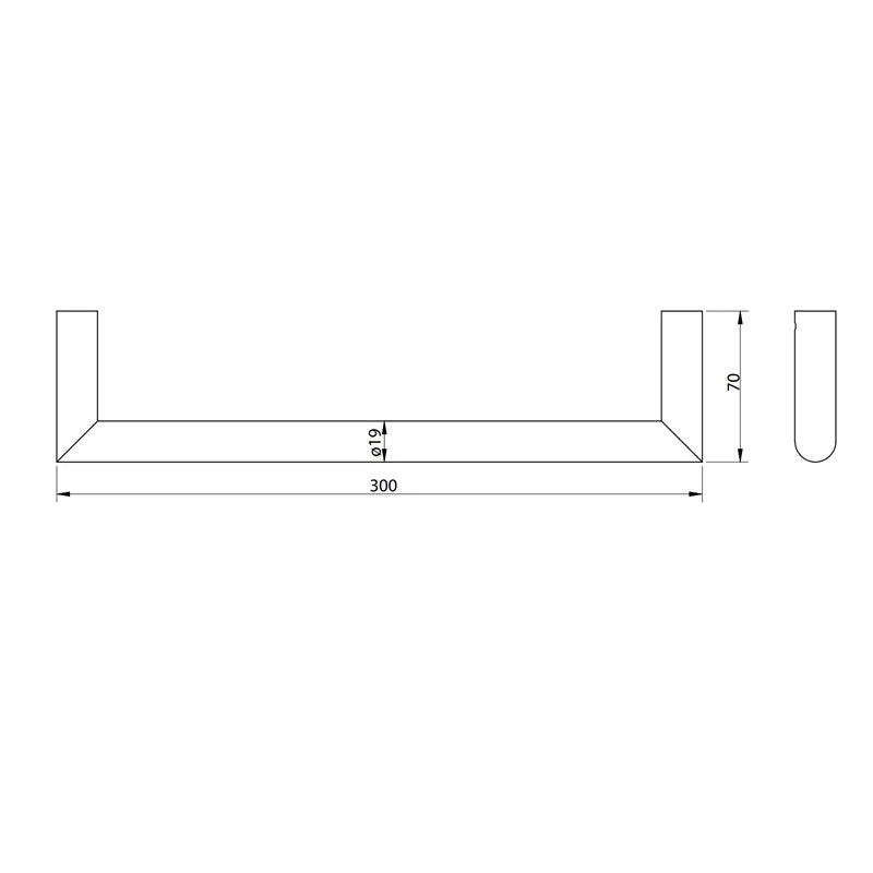 Parisi Tondo Single Towel Rail 300mm - Brushed Brass - Image 2
