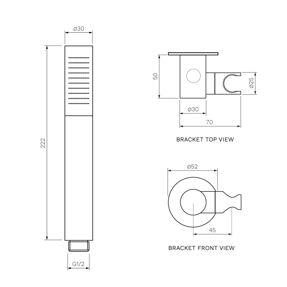 Parisi Tondo Wall Swivel Bracket with Hand Shower - Brushed Nickel - Image 2