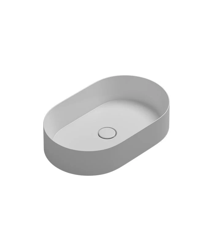Parisi Track Oval 600 x 380 Bench Basin - Matt White