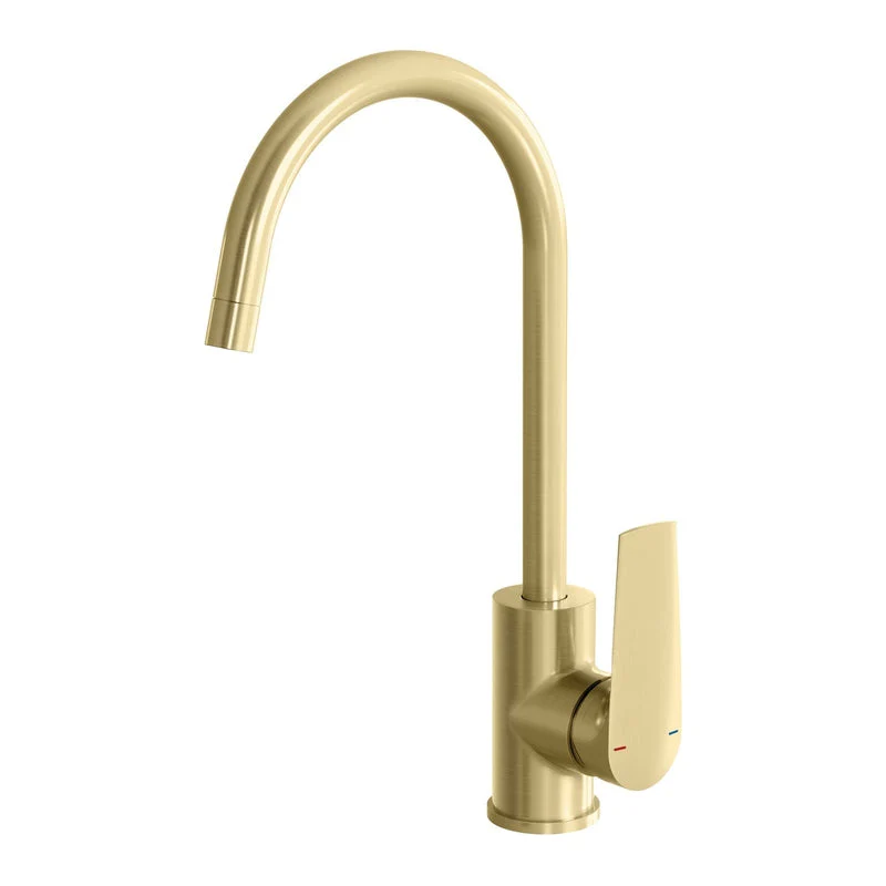 Phoenix Arlo Kitchen Sink Mixer Tap 200mm Gooseneck - Brushed Gold