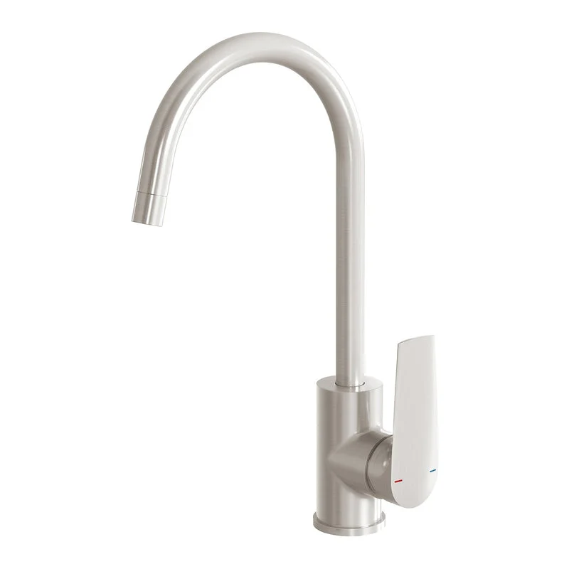 Phoenix Arlo Kitchen Sink Mixer Tap 200mm Gooseneck - Brushed Nickel