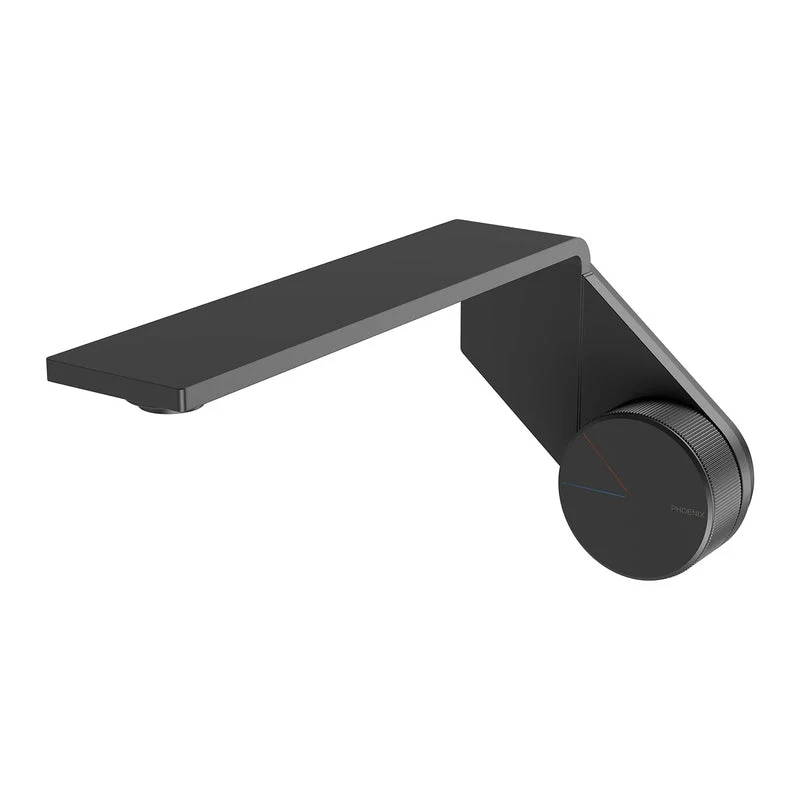 Phoenix Axia Basin / Bath Wall Mixer Set 200mm - Black Matte