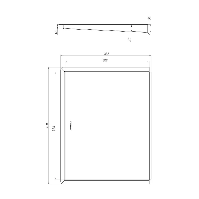 Phoenix Benchtop Drainer Tray - Brushed Black - Image 2