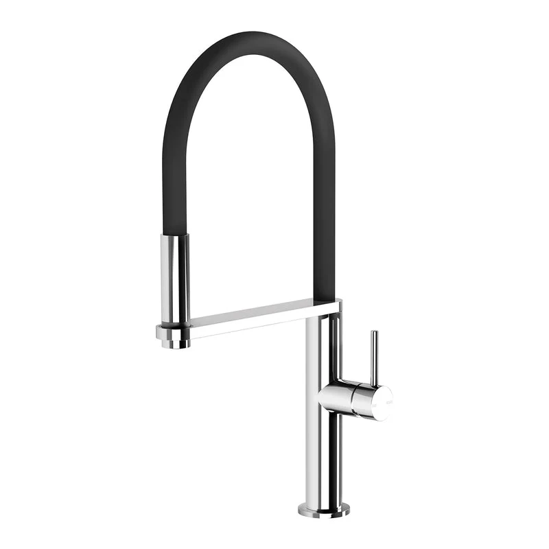 Phoenix Blix Flexible Hose Kitchen Sink Mixer Tap Round - Chrome