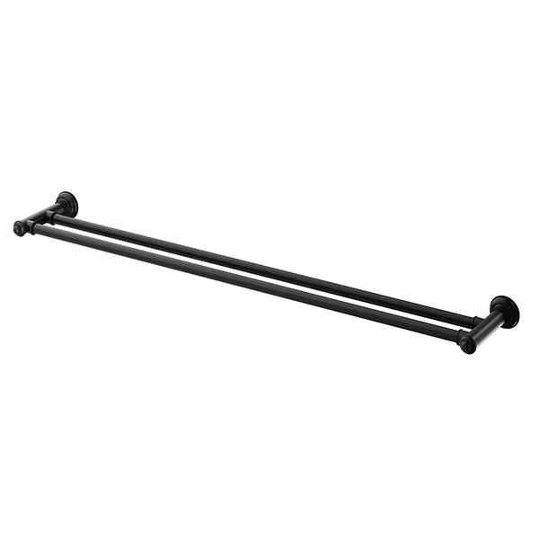 Phoenix Cromford Double Towel Rail 800mm - Black Matte