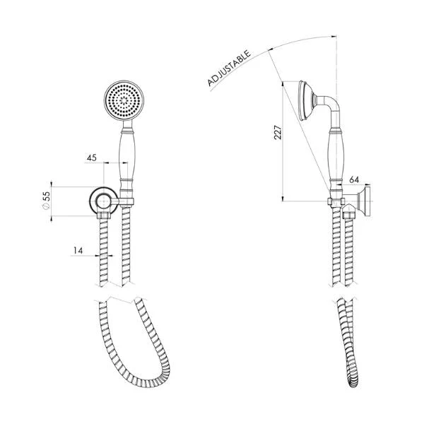 Phoenix Cromford Hand Shower - Chrome - Image 2