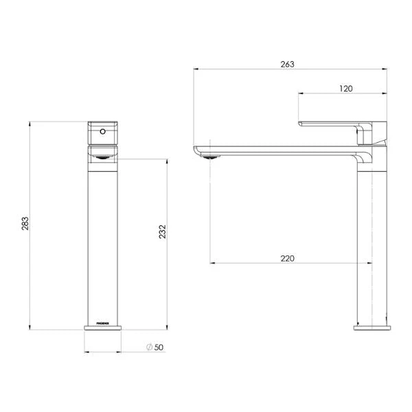 Phoenix Gloss MKII Sink Mixer - Brushed Carbon - Image 2