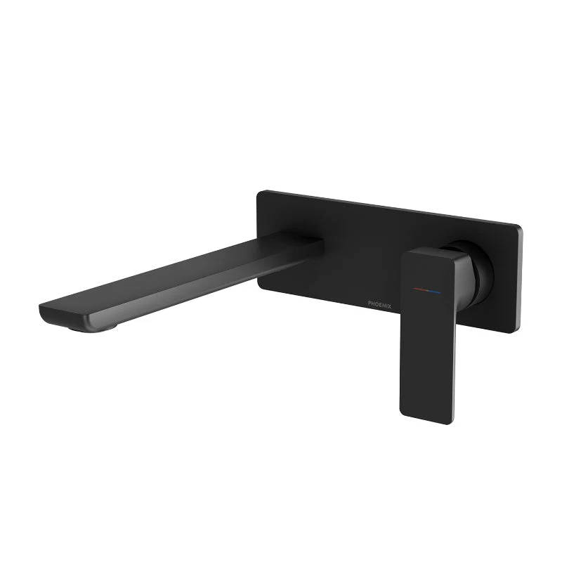 Phoenix Gloss MKII SwitchMix Wall Basin / Bath Mixer Set 200mm - Black Matte