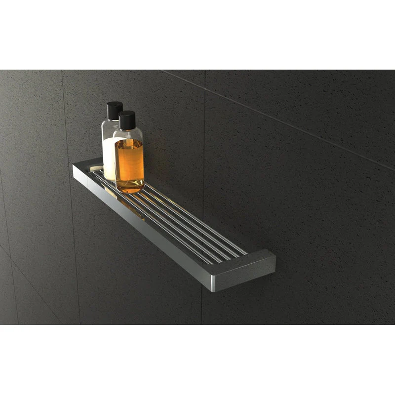Phoenix Gloss Shower Shelf - Brushed Nickel - Image 3