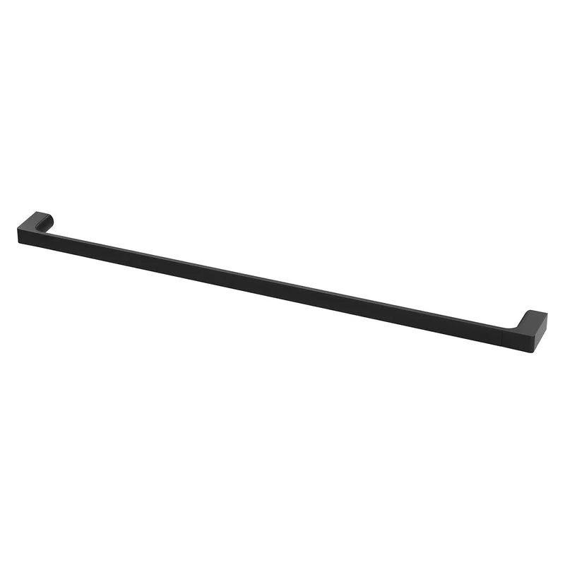 Phoenix Gloss Single Towel Rail 800mm - Black Matte