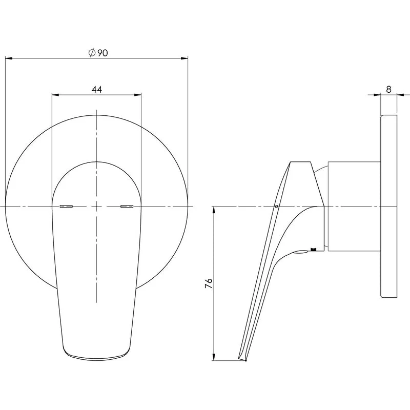 Phoenix Ivy MKII Shower / Wall Mixer Trim Kit - Chrome - Image 2