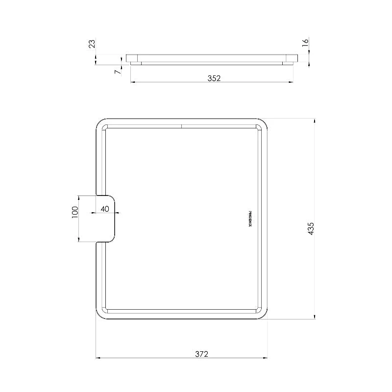 Phoenix Large Chopping Board 435mm x 372mm - Universal - Image 2